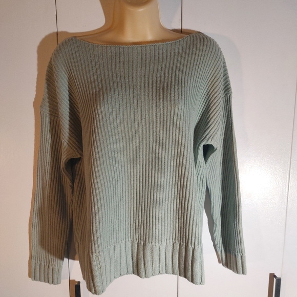 Ribbed, boat neck pullover. - Picture 5 of 6